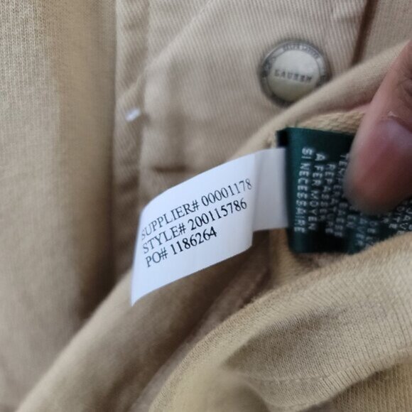 Lauren Ralph Lauren Women Utility Jacket High Neck Tan Button Front Casual Coat - Picture 13 of 13